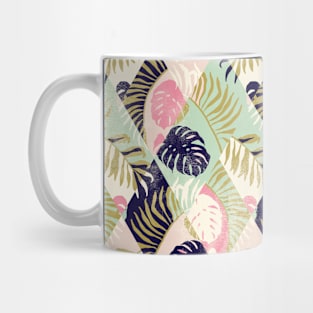 Mint and Navy Tropical Diamonds Mug